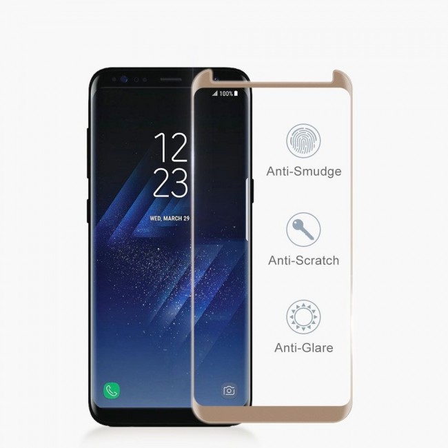 Samsung Galaxy S8 Plus Soft 3D Curved Screen Protector 2Pack Super Shieldz by Margoun - Gold