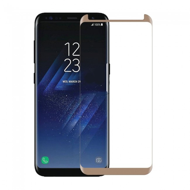 Samsung Galaxy S8 Plus Soft 3D Curved Screen Protector 2Pack Super Shieldz by Margoun - Gold