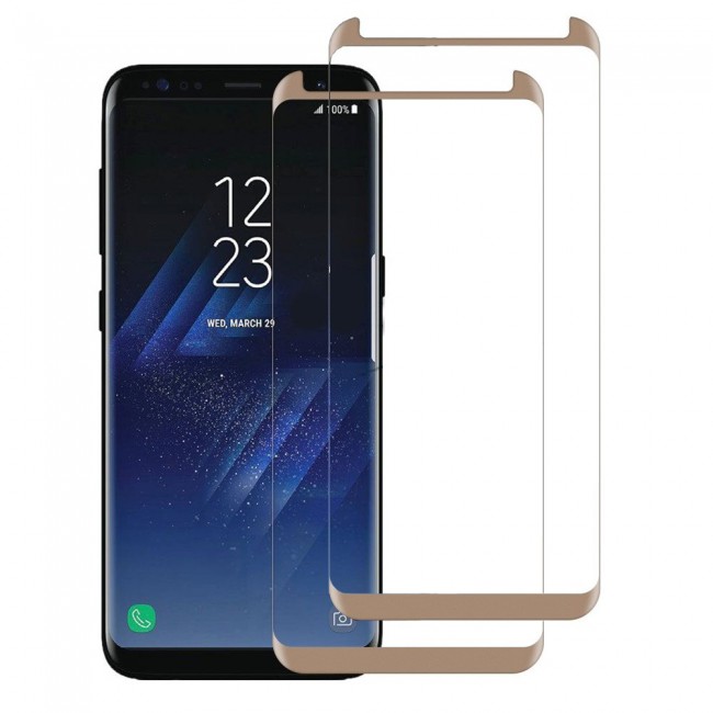 Samsung Galaxy S8 Plus Soft 3D Curved Screen Protector 2Pack Super Shieldz by Margoun - Gold