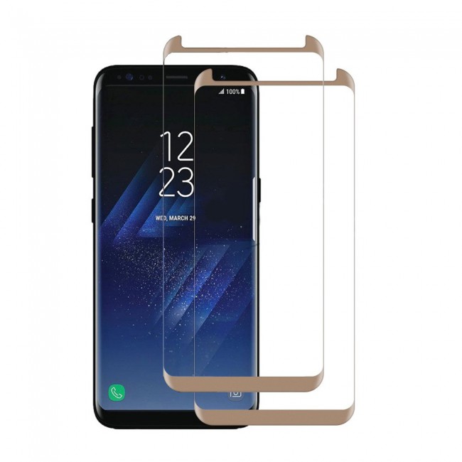 Samsung Galaxy S8 Plus Soft 3D Curved Screen Protector 2Pack Super Shieldz by Margoun - Gold