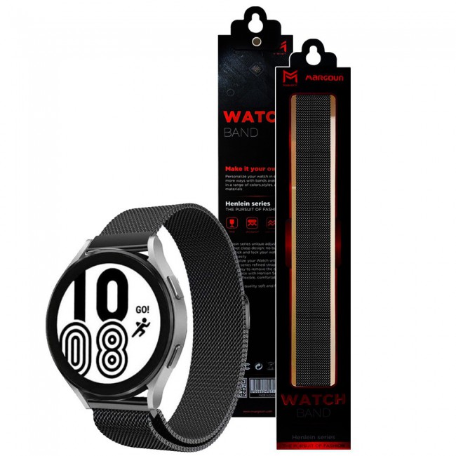 Samsung Galaxy Watch 4 Milanese Band 40-44mm  Henlein Series by Margoun - Black