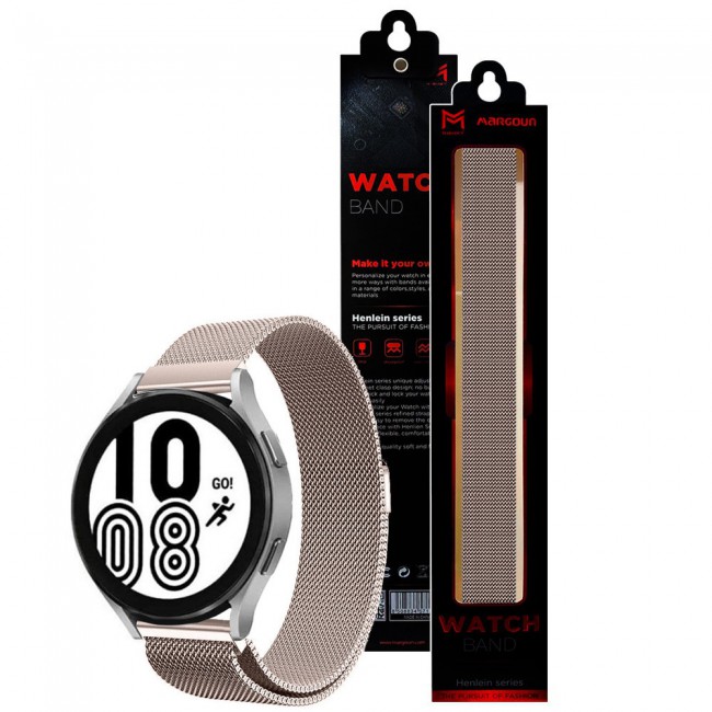 Samsung Galaxy Watch 4 Milanese Band 40-44mm  Henlein Series by Margoun - Rose Gold