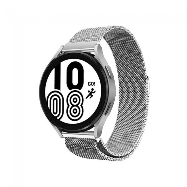 Samsung Galaxy Watch 4 20mm Milanese Band 40-44mm  Henlein Series by Margoun - Silver