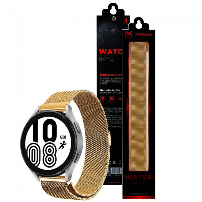Samsung Galaxy Watch 4 Milanese Band 40-44mm  Henlein Series by Margoun - Vintage Gold