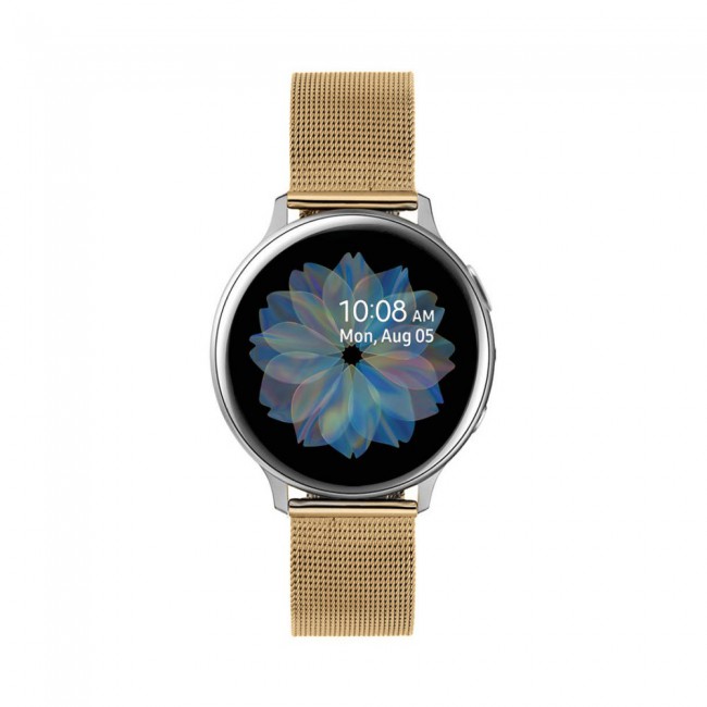 Samsung Galaxy Watch Active and Active 2 40-44mm Milanese Band 20mm Henlein Series by Margoun - Gold