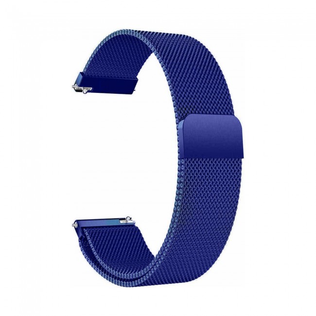 Samsung Galaxy Watch Active and Active 2 40-44mm Milanese Band 20mm Henlein Series by Margoun - Blue