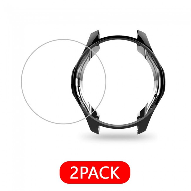 Samsung Gear S3 Frontier S3 Classic 2Pack Screen Protector and Black TPU Cover by Margoun