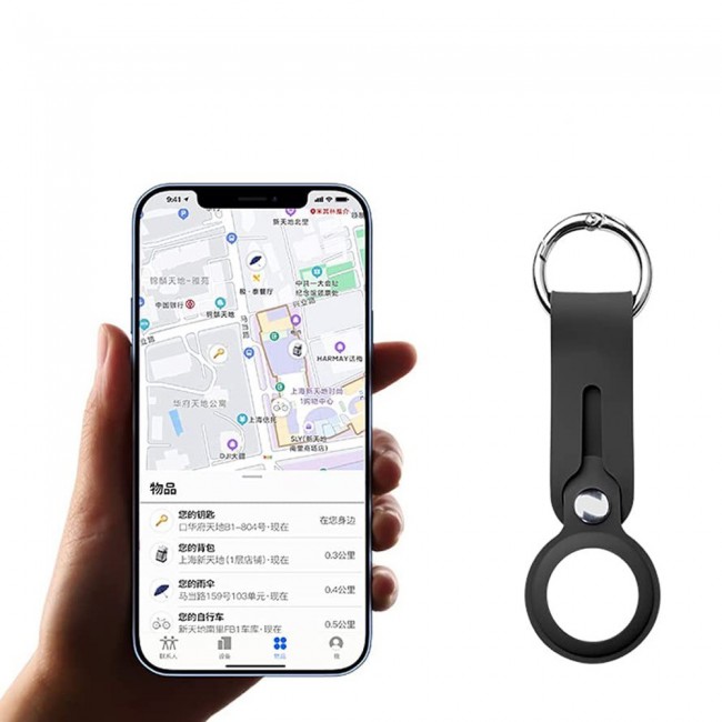 Margoun Silicone AirTag Loop for Apple AirTag – Black