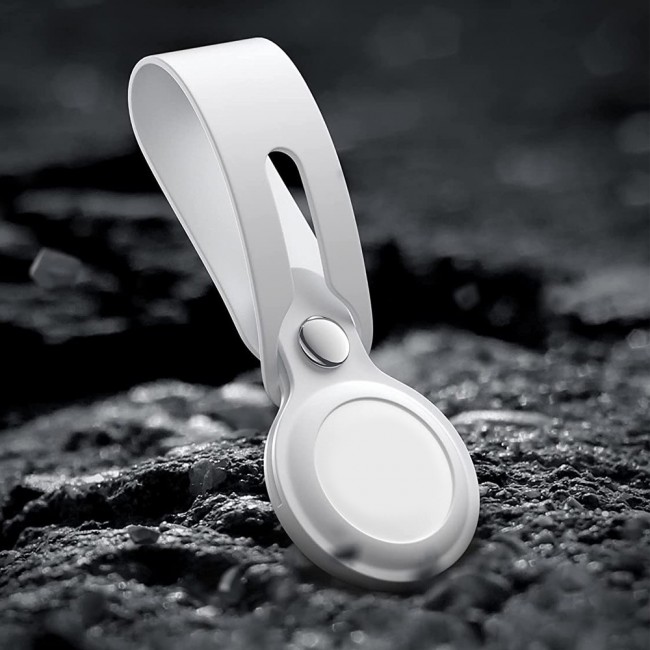 Margoun Silicone AirTag Loop for Apple AirTag – White