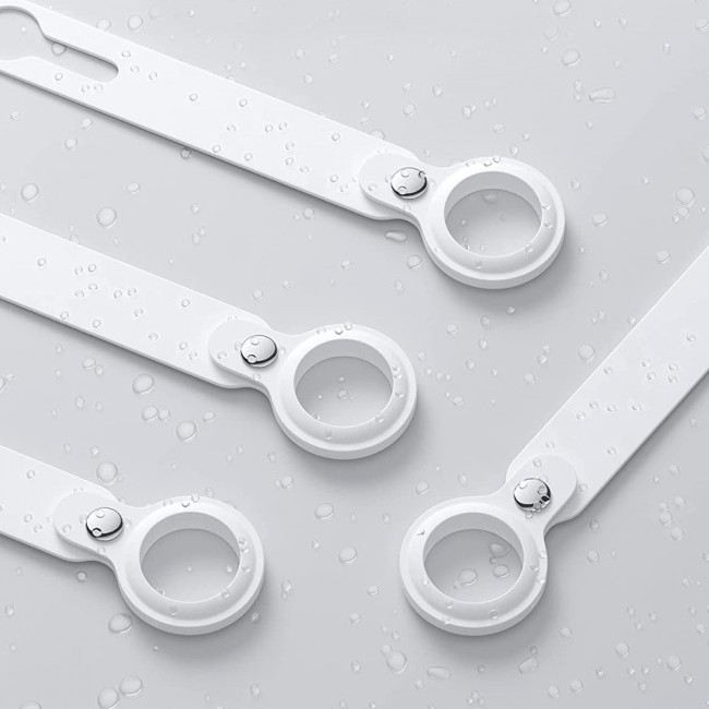 Margoun Silicone AirTag Loop for Apple AirTag – White
