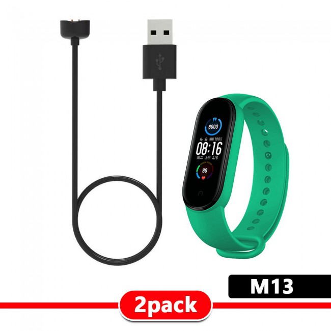 Silicone Band and USB Charger Cable Adapter for Xiaomi Mi Band 5 - ALL Colors