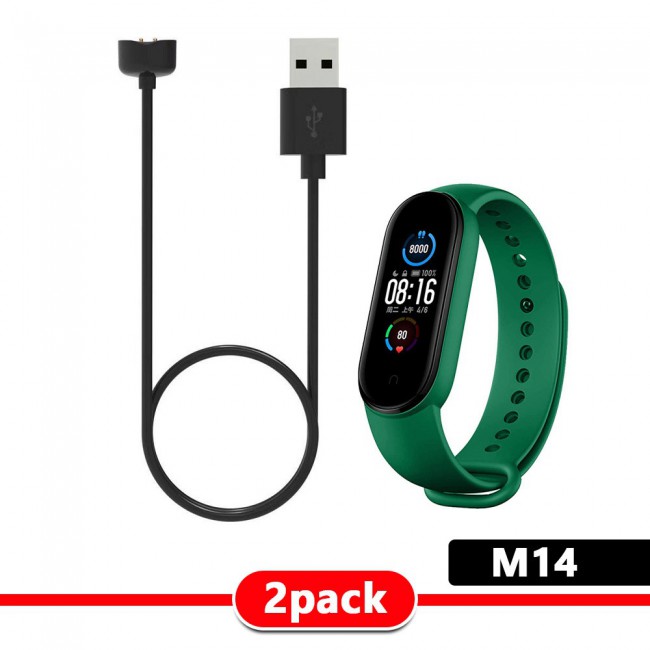 Silicone Band and USB Charger Cable Adapter for Xiaomi Mi Band 5 - ALL Colors
