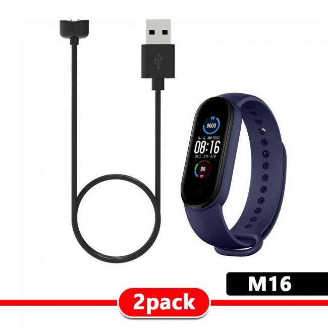 Silicone Band and USB Charger Cable Adapter for Xiaomi Mi Band 5 - ALL Colors