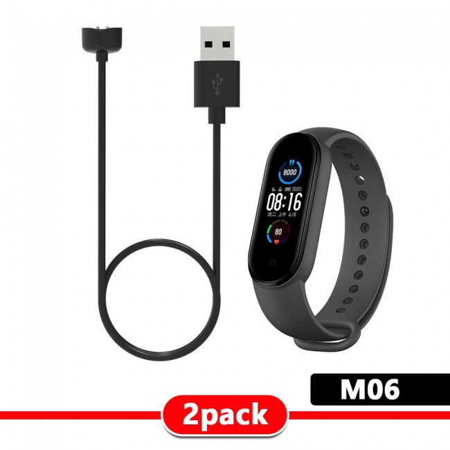 Silicone Band and USB Charger Cable Adapter for Xiaomi Mi Band 5 - ALL Colors