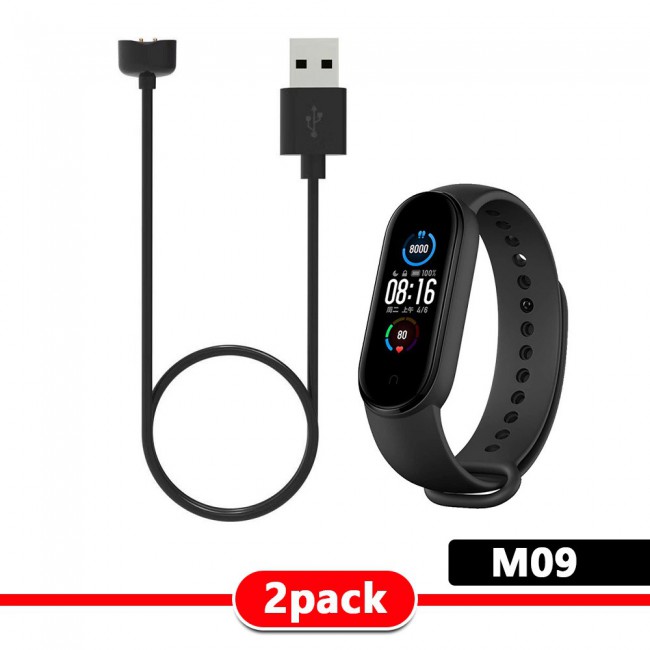Silicone Band and USB Charger Cable Adapter for Xiaomi Mi Band 5 - ALL Colors