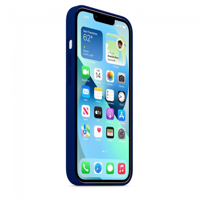 Margoun Silicone Case Cover for Apple iPhone 13 Pro Max - Military Blue