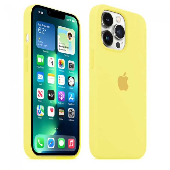 Margoun Silicone Case Cover for Apple iPhone 13 Pro Max - Yellow