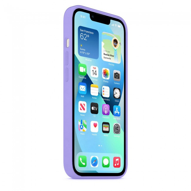 Margoun Silicone Case Cover for Apple iPhone 13 - Purple