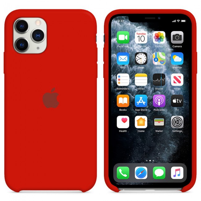 Margoun Silicone Case Cover for Apple iphone 11 Pro Max - Red