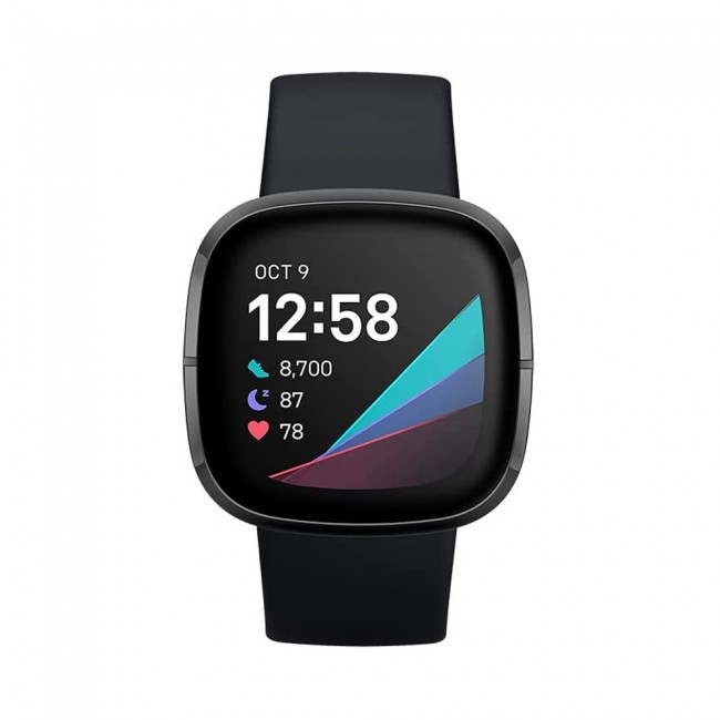 Silicone Rubber Infinity Band for Fitbit Versa 3 Medium-Long Length 230mm Henlein Series by Margoun - Black