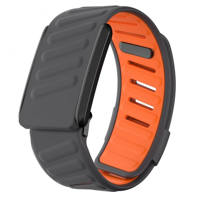 MARGOUN Sport Band for Whoop 4.0, Breathable Adjustable Wristband, Water Proof, Replacement Strap, Soft, Comfort, Durability, Easy to Use - Grey Orange