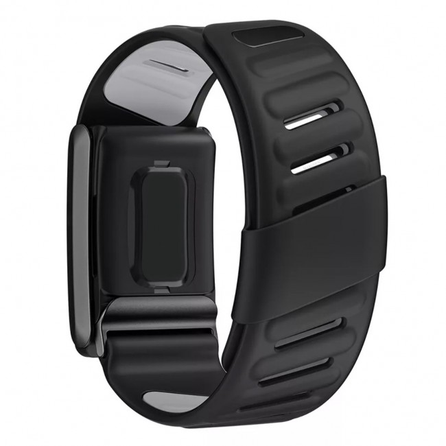 MARGOUN Silicone Sports Band Strap Compatible with Whoop 5.0 /MG,One, Peak &amp; Life Devices, ECG Compatiblity, for Men Women, Breathable Adjustable Waterproof Replacement Wristband - Black