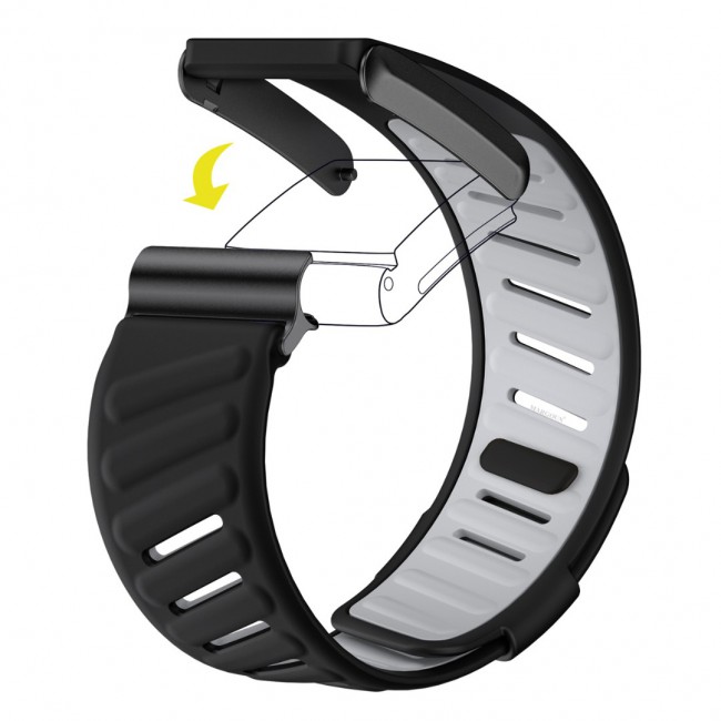 MARGOUN Silicone Sports Band Strap Compatible with Whoop 5.0 /MG,One, Peak &amp; Life Devices, ECG Compatiblity, for Men Women, Breathable Adjustable Waterproof Replacement Wristband - Black