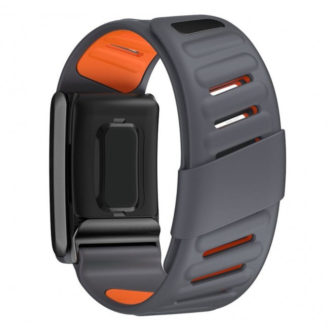 MARGOUN Sport Band for Whoop 4.0, Breathable Adjustable Wristband, Water Proof, Replacement Strap, Soft, Comfort, Durability, Easy to Use - Grey Orange