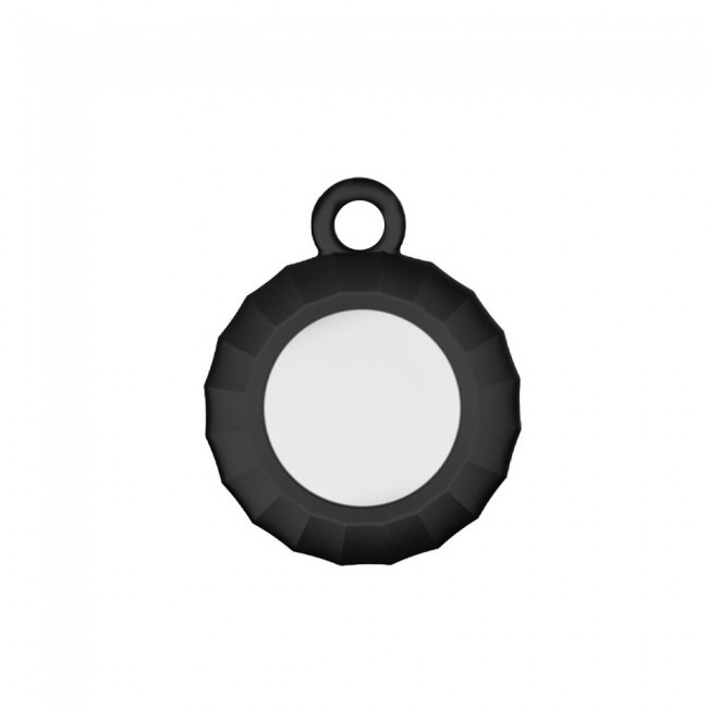 Margoun Smart Silicone Cover with Key Chain for Apple AirTag - Black