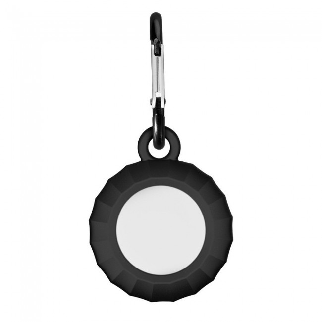 Margoun Smart Silicone Cover with Key Chain for Apple AirTag - Black