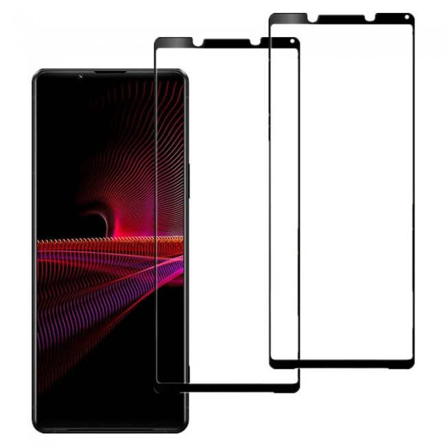 Sony Xperia 1 iii Side Black 3D Screen Protector Super Shieldz by Margoun - 2-Pack