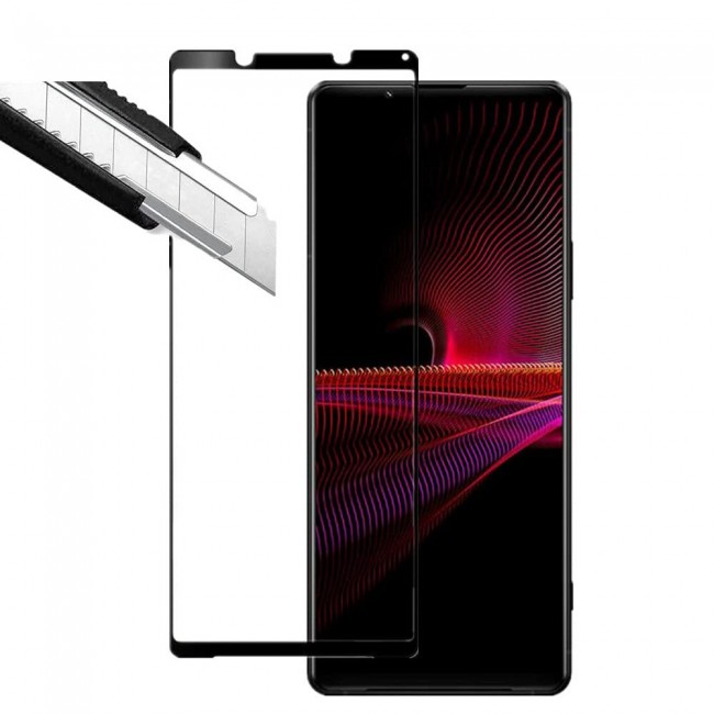 Sony Xperia 1 iii Glass 3D Tempered Screen Protector Ultimate by Margoun - Side Black