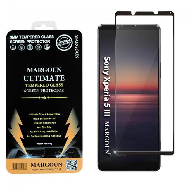 Sony Xperia 5 iii Glass 3D Tempered Screen Protector Ultimate by Margoun - Side Black