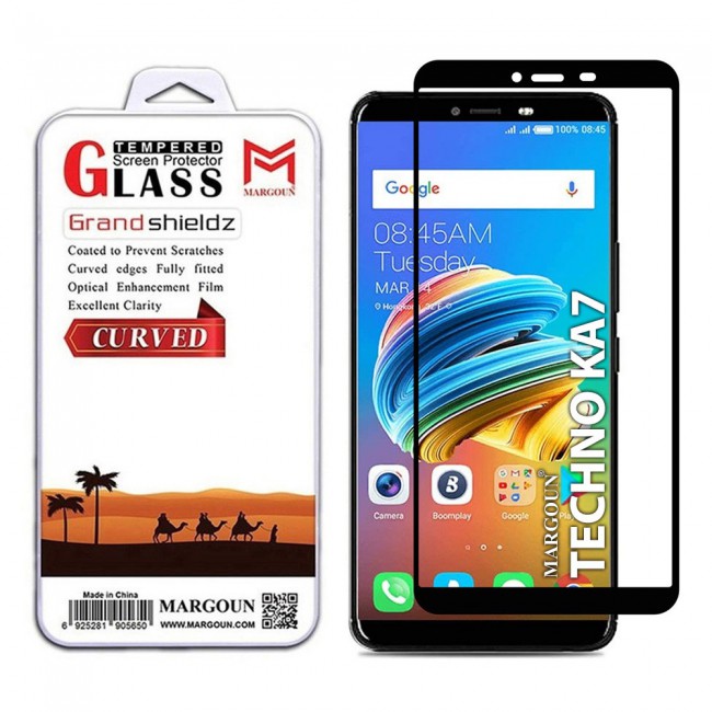 Tecno Spark 2 K7 Full Glue 3D Tempered Glass Screen Protector Grand Shieldz by Margoun