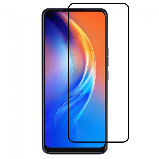 Tecno Spark 6 Full Glue 3D Tempered Glass Screen Protector Grand Shieldz Margoun – Black Edge