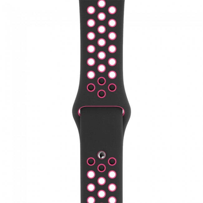 Apple Watch Band 38-40-41mm Silicone Nike Design Strap Henlein Series by Margoun - Black Rose