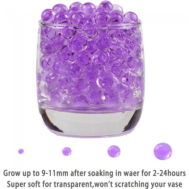 Water Beads Jelly Water Balls 1000Pcs 33 grams - Purple