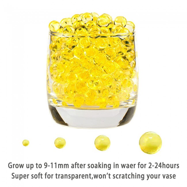 Water Beads Jelly Water Balls 500Pcs 16.5 grams - Yellow