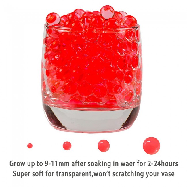 Water Beads Jelly Water Balls 1000Pcs 33 grams - Red