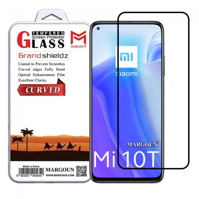 Xiaomi Mi 10T Full Glue 3D Tempered Glass Screen Protector Grand Shieldz Margoun – Black Edge