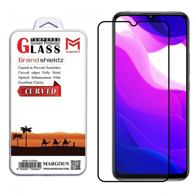Xiaomi Mi 10 Lite 5G Tempered Glass 3D Grand Shieldz Margoun - Black Frame