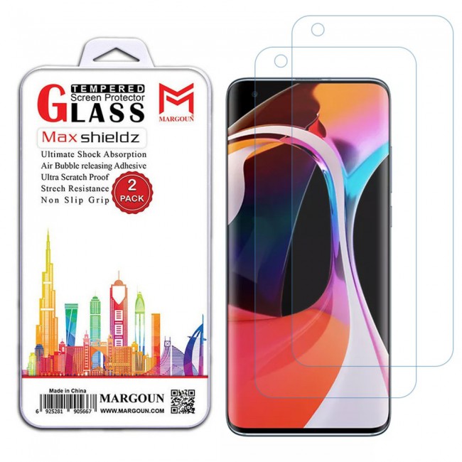 Xiaomi Mi 10 Pro 5G Tempered Glass 2 Pack Max Shieldz Margoun - Clear