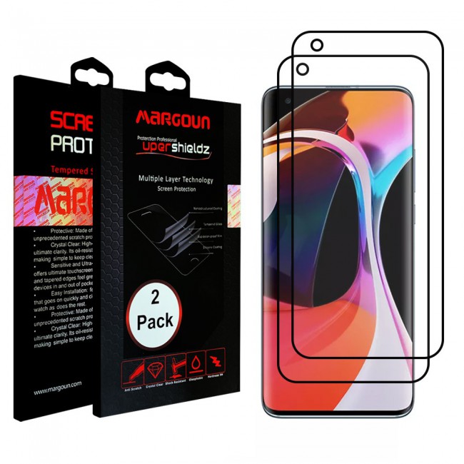 Xiaomi Mi 10 Pro 5G Tempered Glass 3D 2 Pack Super Shieldz Margoun- Black Frame