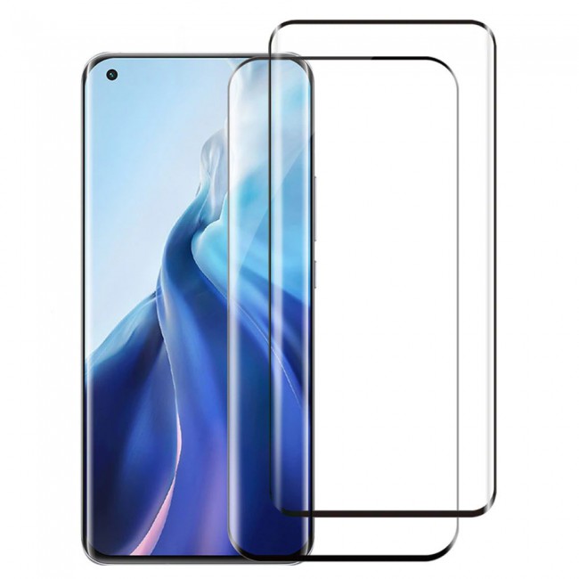 Xiaomi Mi 11 2Pack 3D Tempered Glass Screen Protector Super Shieldz Margoun – Black Edge