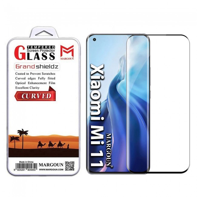 Xiaomi Mi 11 3D Tempered Glass Screen Protector Grand Shieldz Margoun – Black Edge