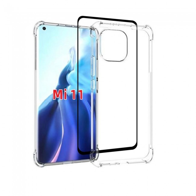 2Pack Xiaomi Mi 11 Gorilla Clear Cover and 3D Screen Protector by Margoun 