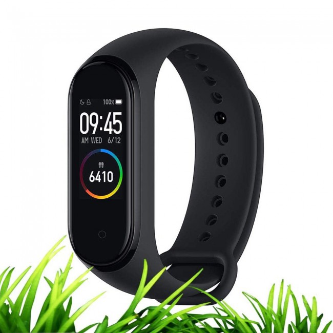 Margoun Silicone Band for Xiaomi Mi Band 3 and Mi Band 4 - Black