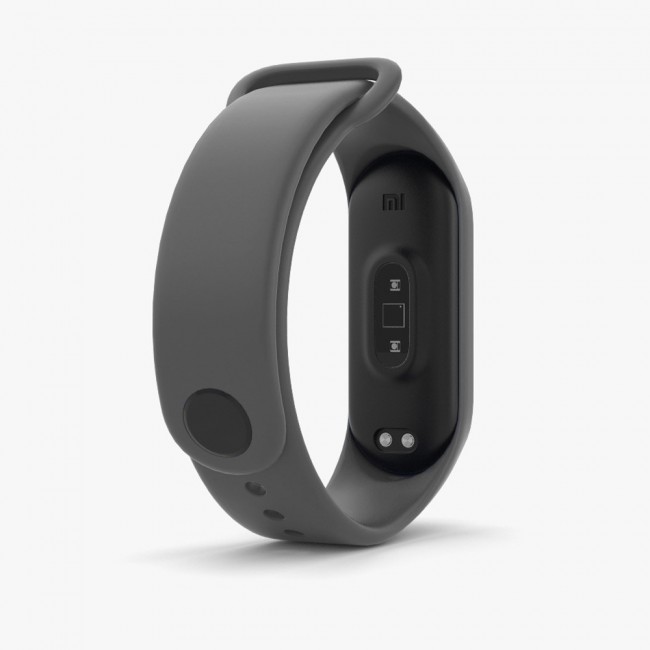 Margoun Silicone Band for Xiaomi Mi Band 3 and Mi Band 4 - Dark Grey