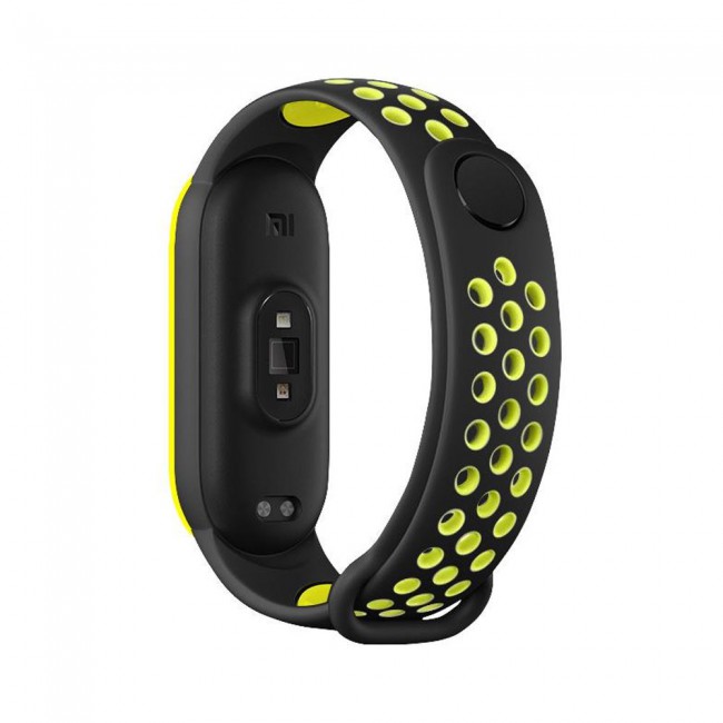 Xiaomi Mi Band 5 and Mi Band 6 Replacement Silicone Band Nike Design by Margoun - Black Green