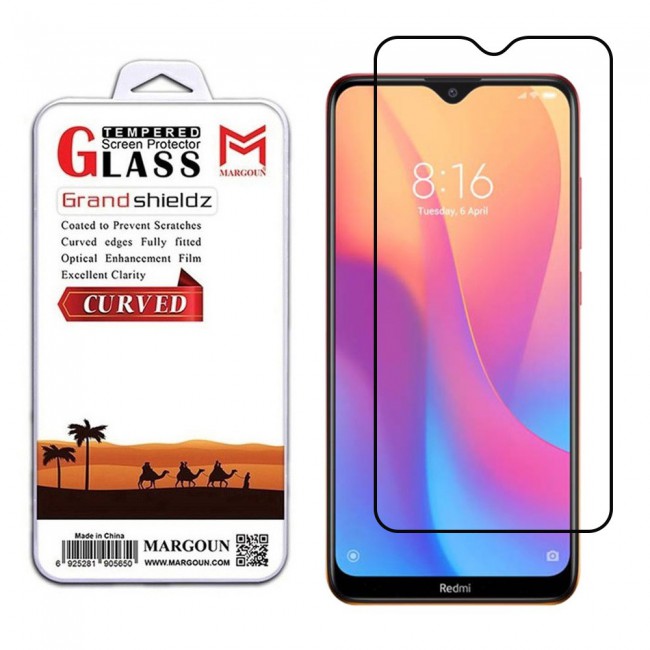 Xiaomi Redmi 8A Dual Tempered Glass 3D Grand Shieldz Margoun - Black Frame